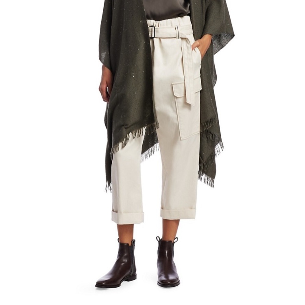 BRUNELLO CUCINELLI CARGO MONILI-BELTED PANTS
